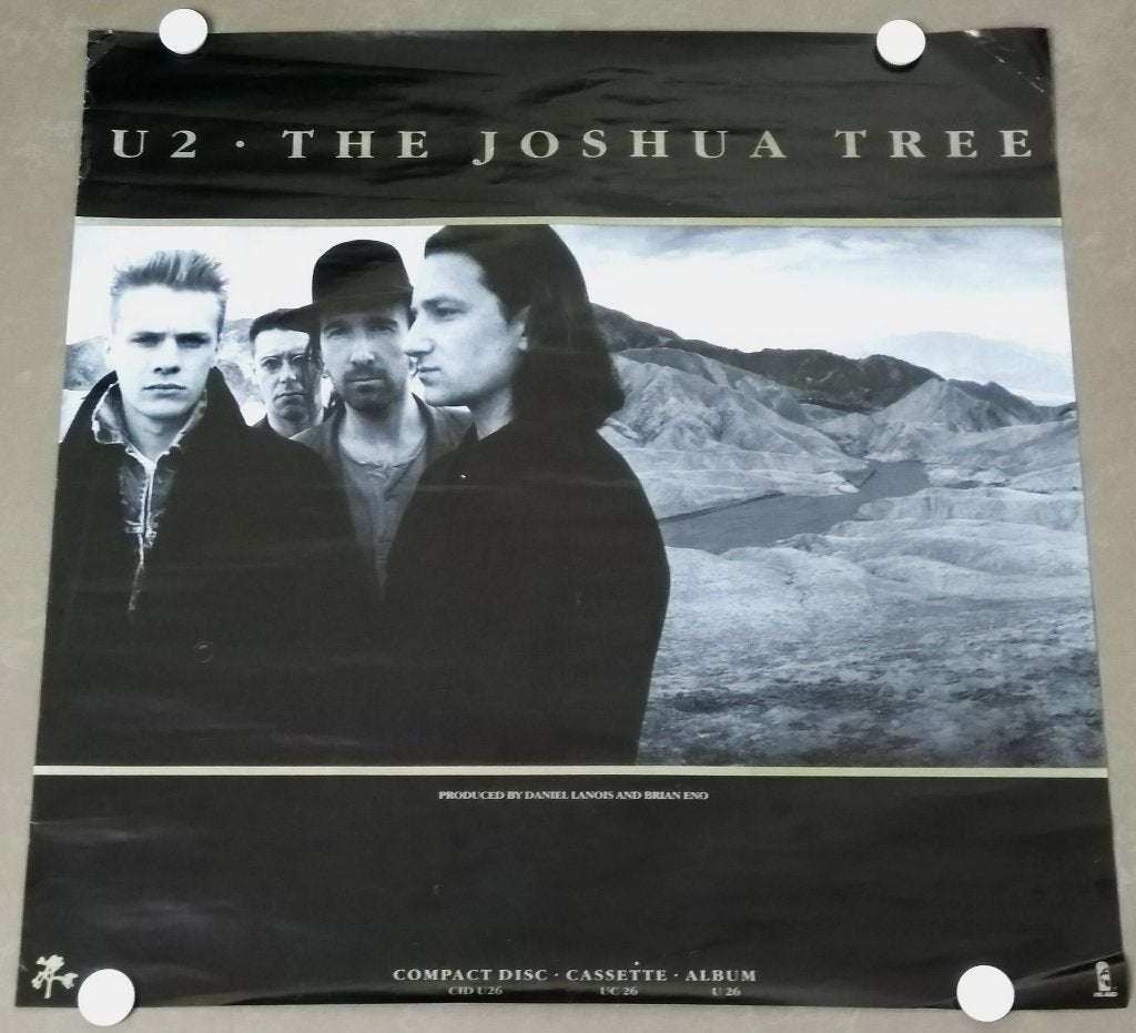 U2 promo poster The Joshua Tree LP Anton Corbijn 61 x 61 cm, Gebruikt, Vierkant, Ophalen of Verzenden, A1 t/m A3
