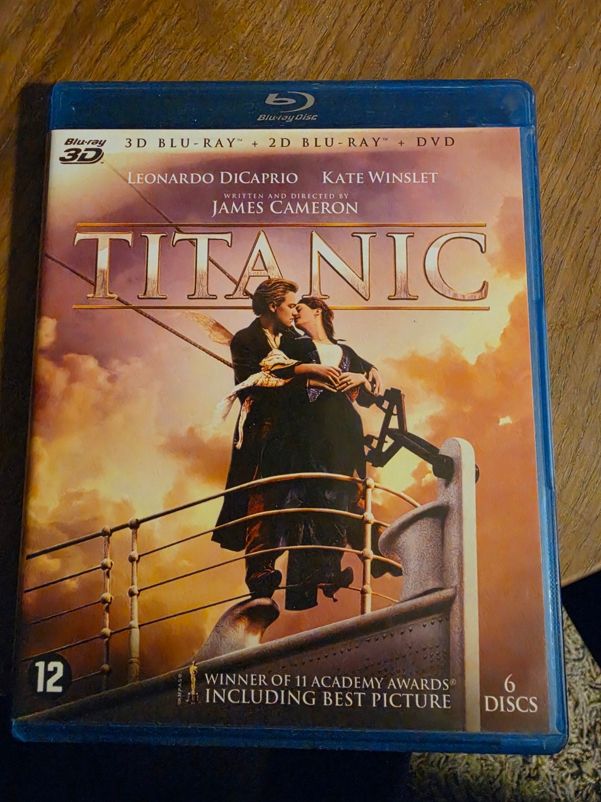 Titanic 3D Blu-ray + 2D Blu-ray + DVD (6 Discs), Cd's en Dvd's, Nederlands, Film, Drama, Ophalen of Verzenden