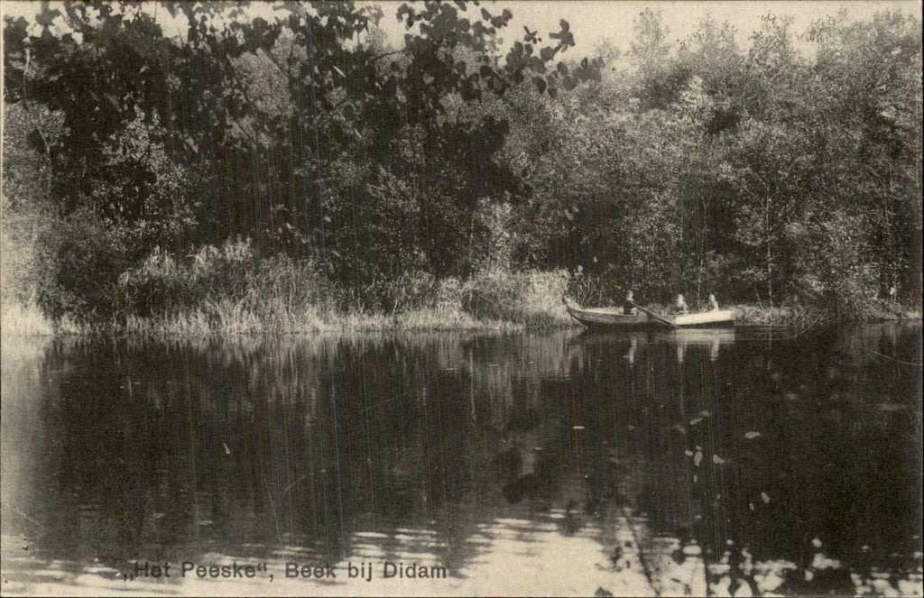 Beek bij Didam - Het Peeske - Roeiboot op vijver, Verzamelen, Ansichtkaarten | Nederland, Ophalen of Verzenden, Voor 1920, Ongelopen