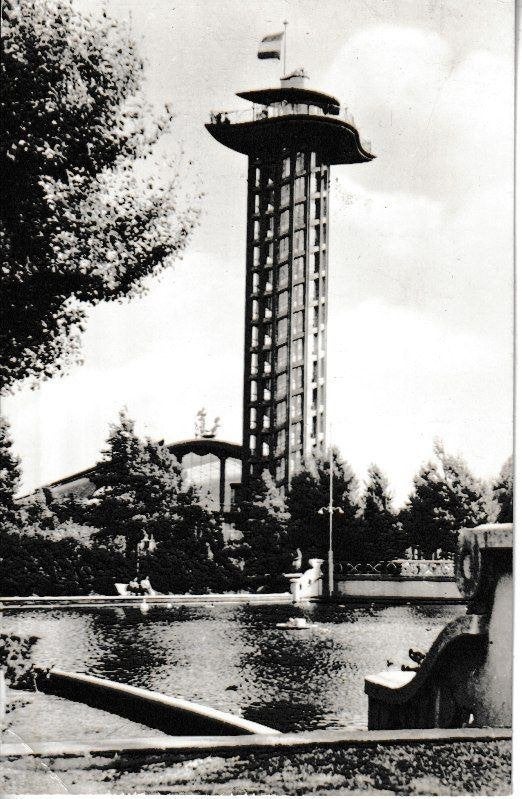 ROTTERDAM - DIERGAARDE BLIJDORP / UITKIJKTOREN, Verzamelen, Ansichtkaarten | Nederland, Gelopen, Zuid-Holland, 1940 tot 1960, Ophalen of Verzenden