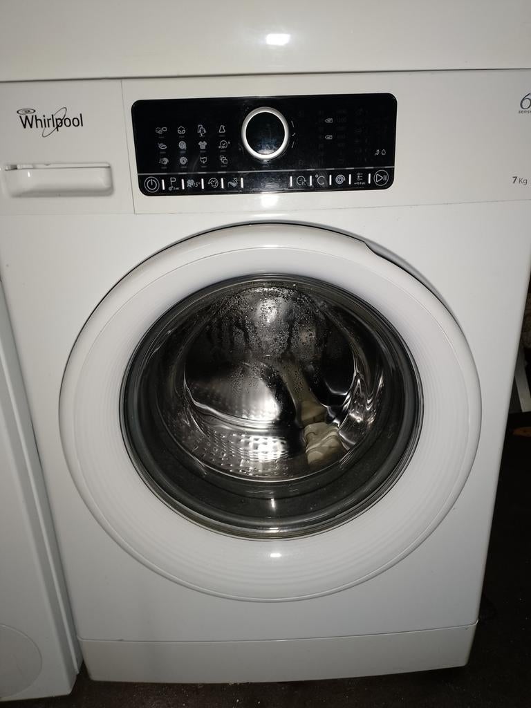 Whirlpool wasmachine 7 KG, Ophalen of Verzenden, Zo goed als nieuw, 85 tot 90 cm, 1200 tot 1600 toeren