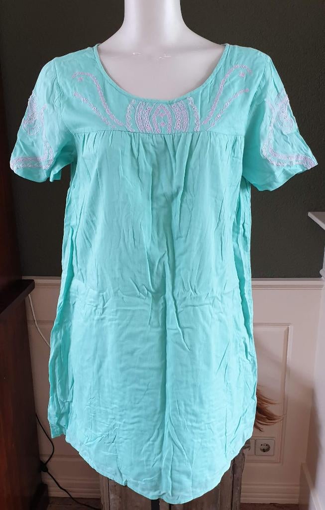 Antik Batik prachtige tuniek mt M 38 40 top, Maat 38/40 (M), Verzenden, Zo goed als nieuw, Groen
