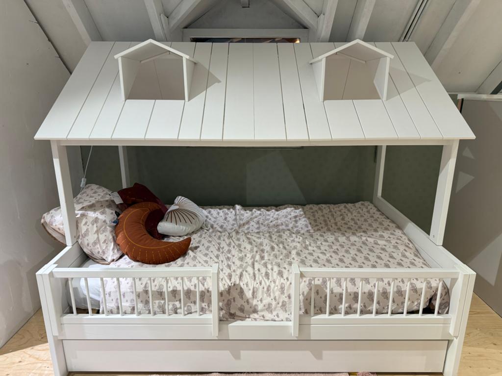 Lifetime Beachhouse Wit incl. lade, lattenbodem en platen, Kinderen en Baby's, Kinderkamer | Bedden, Ophalen, 85 tot 100 cm, Zo goed als nieuw