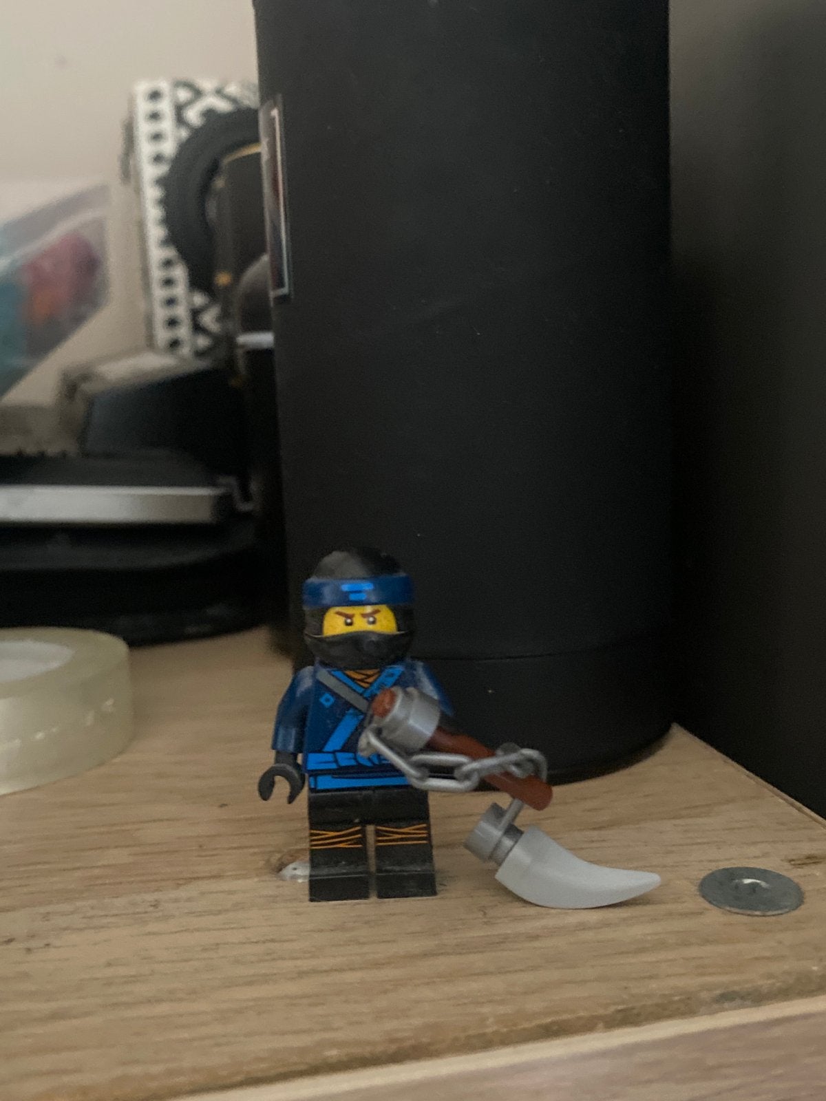 Lego Ninjago Jay Minifiguur met Nunchaku, Ophalen of Verzenden, Zo goed als nieuw, Overige merken
