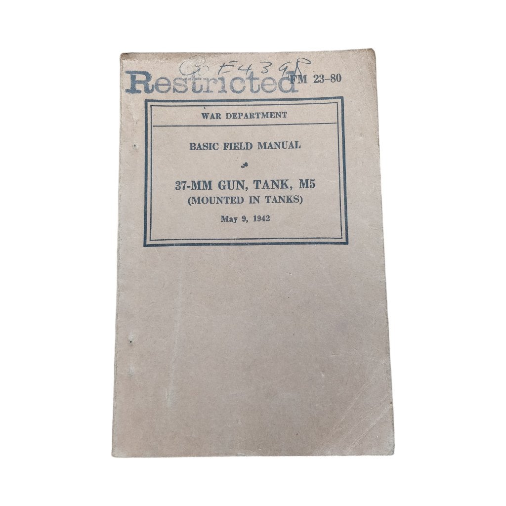 WWII US Field Manual 37MM Gun, Tank, Ophalen of Verzenden, Amerika, Boek of Tijdschrift