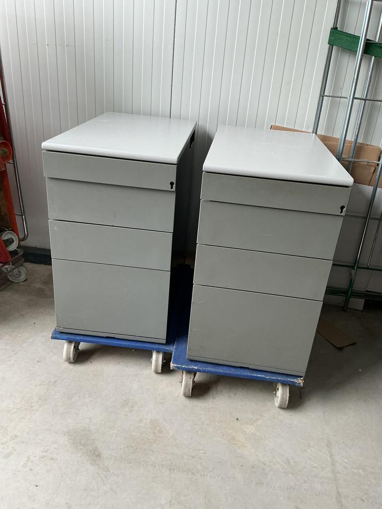 Assenburg vaste hoogte Ladenblok container - Grijs, 3 laden, Ophalen, Minder dan 50 cm, Gebruikt, 75 cm of meer