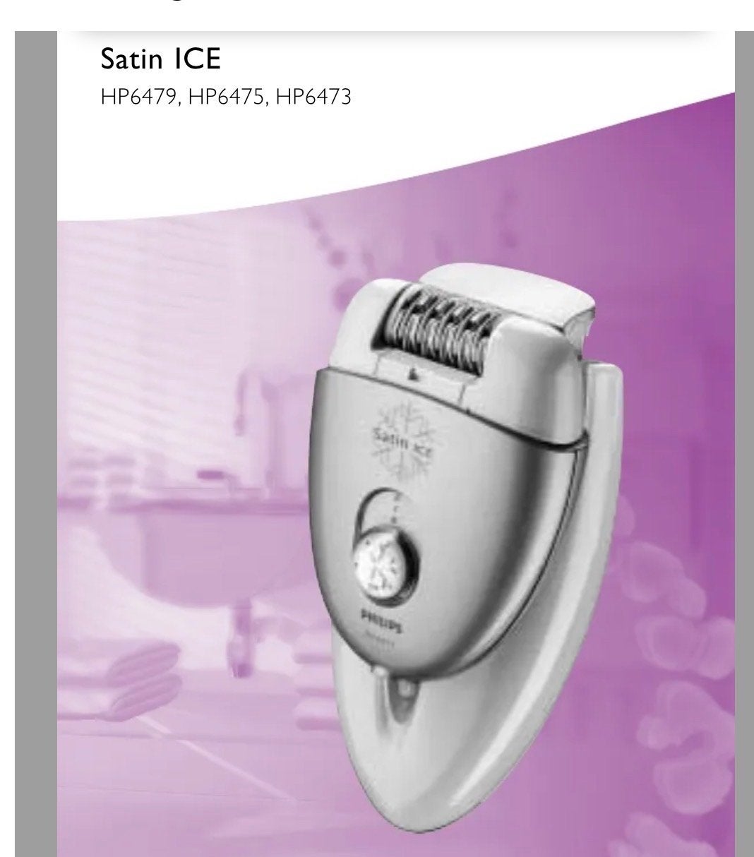 Philips Satin-Ice Optima Epilator HP6479/HP6475/HP6473, Ophalen of Verzenden, Gebruikt, Scheren en Epileren