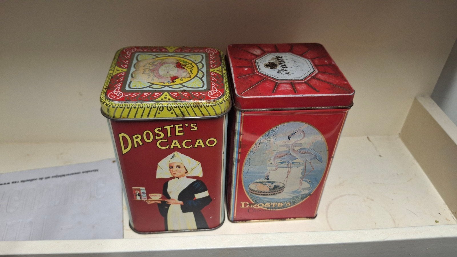 Vintage Droste Cacao en Lavanda Coldinava Blikken, Antiek en Kunst, Ophalen of Verzenden