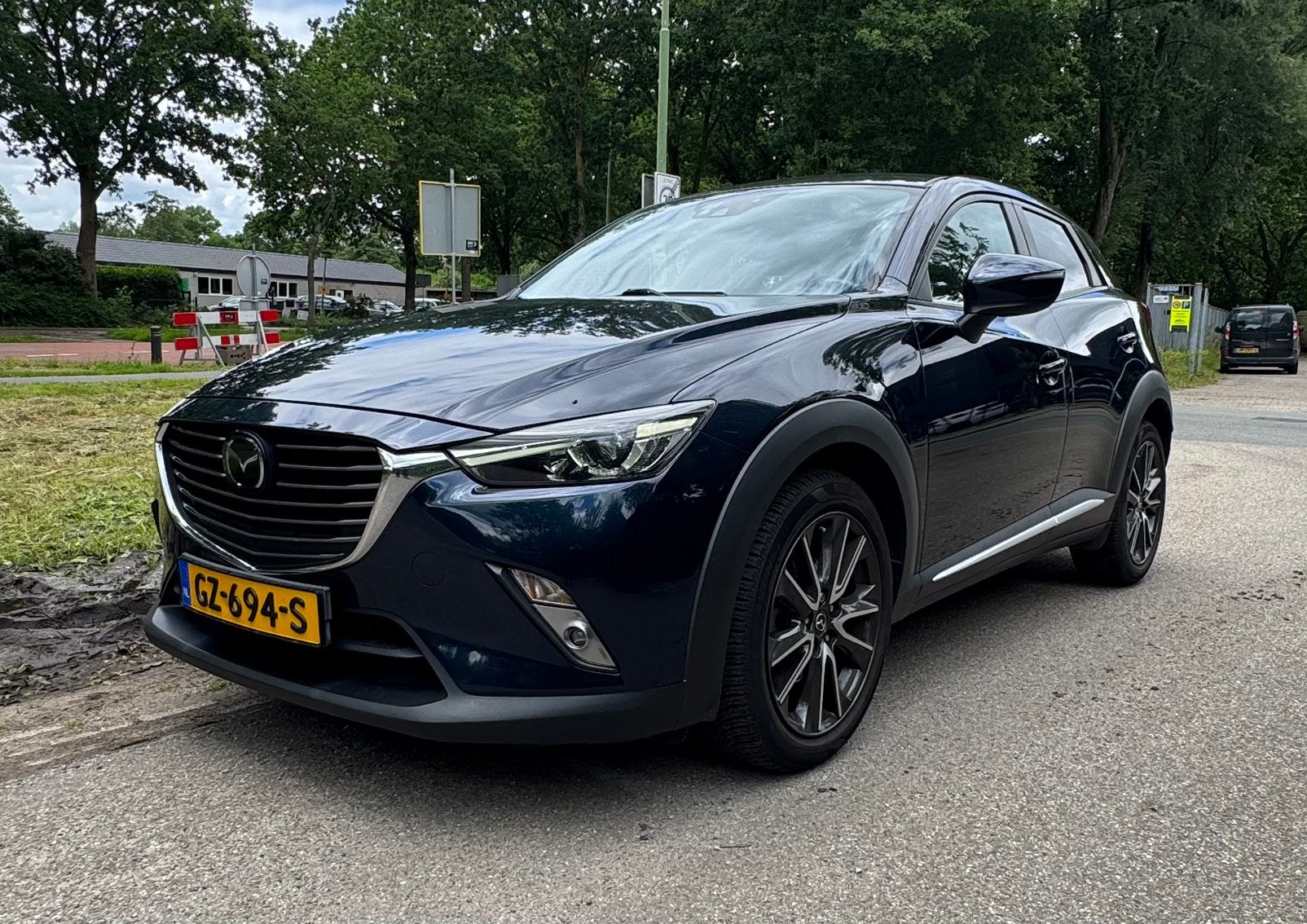 Mazda CX-3 2.0 Skyactiv-g 88KW 2015 Blauw Bose Leder Navi, Auto's, Voorwielaandrijving, 1998 cc, 4 cilinders, Blauw