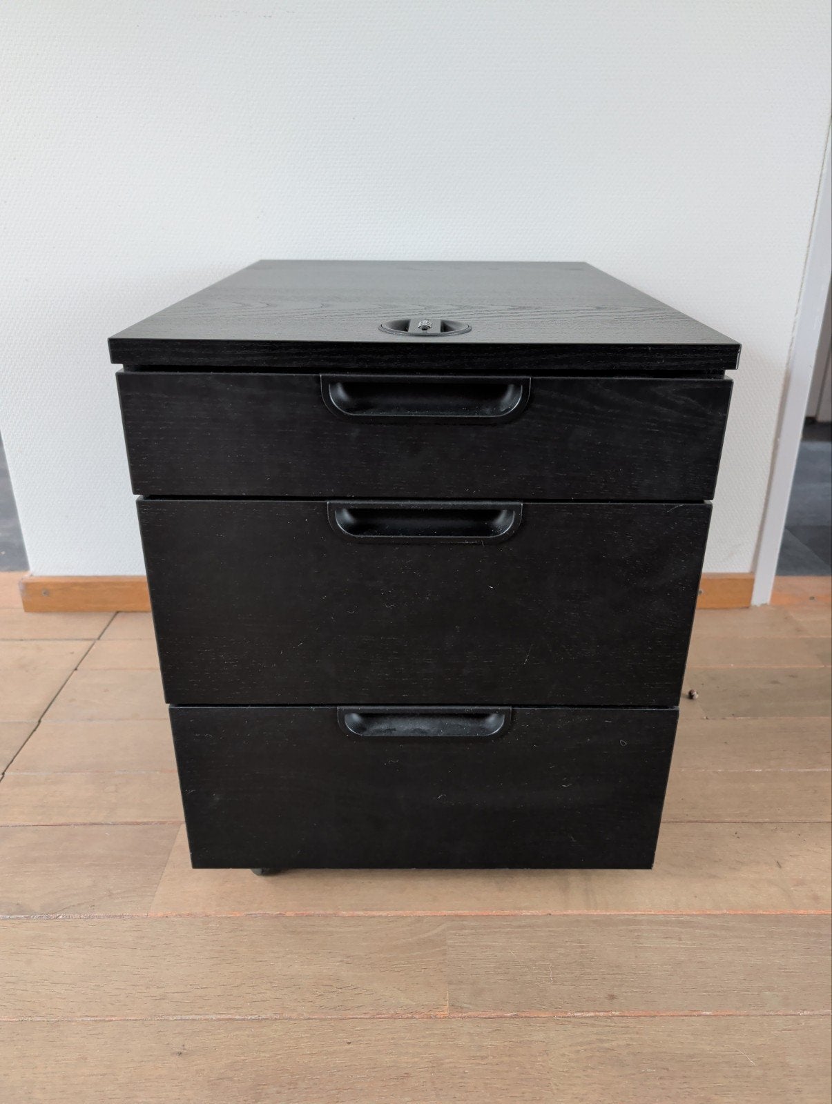 IKEA GALANT ladeblok op wielen, zwart gebeitst essenfineer, Ophalen