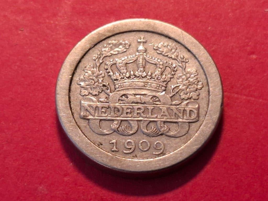 5 cent 1909, Postzegels en Munten, Ophalen of Verzenden, Koningin Wilhelmina, 5 cent, Losse munt