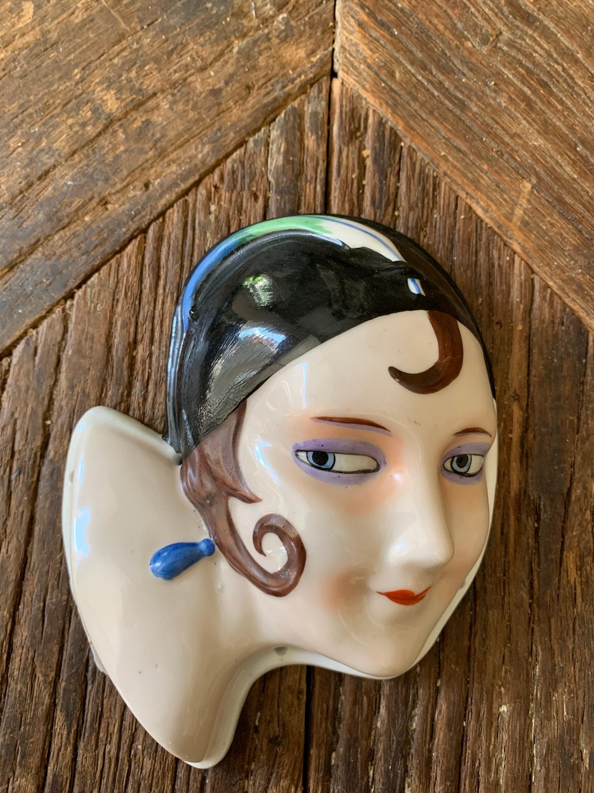Vintage Halfdoll Art Deco Porselein, Ophalen of Verzenden