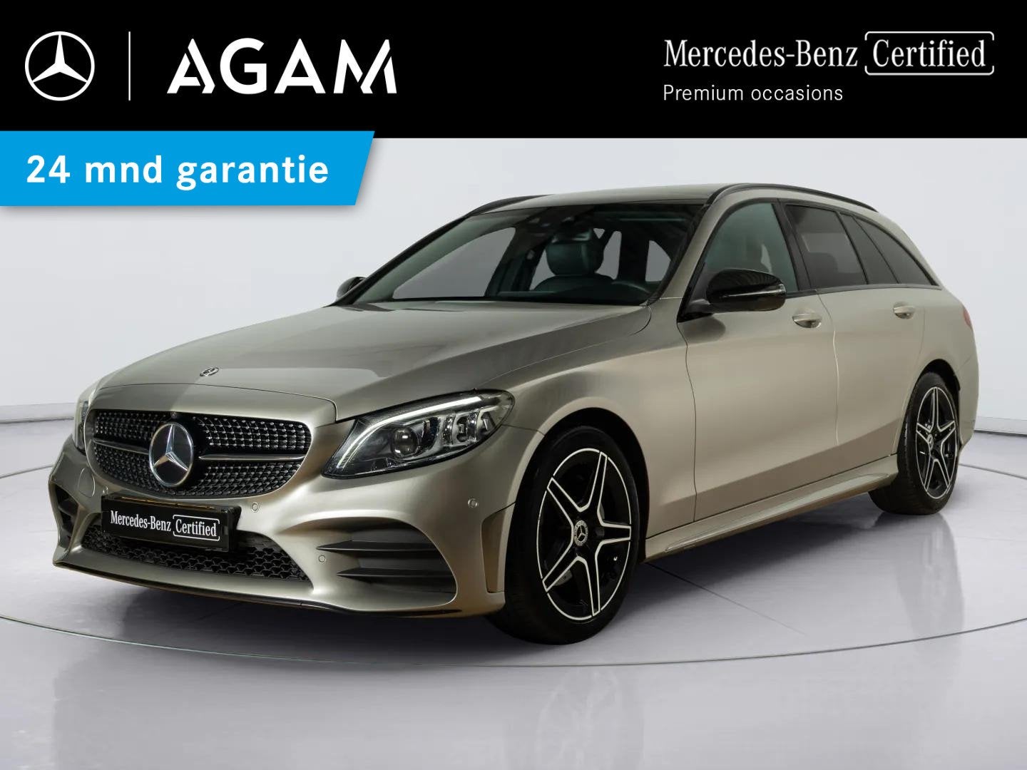 Mercedes-Benz C-Klasse Estate 180 Business Solution AMG Pano, Auto's, Mercedes-Benz, Automaat, Leder en Stof, Origineel Nederlands