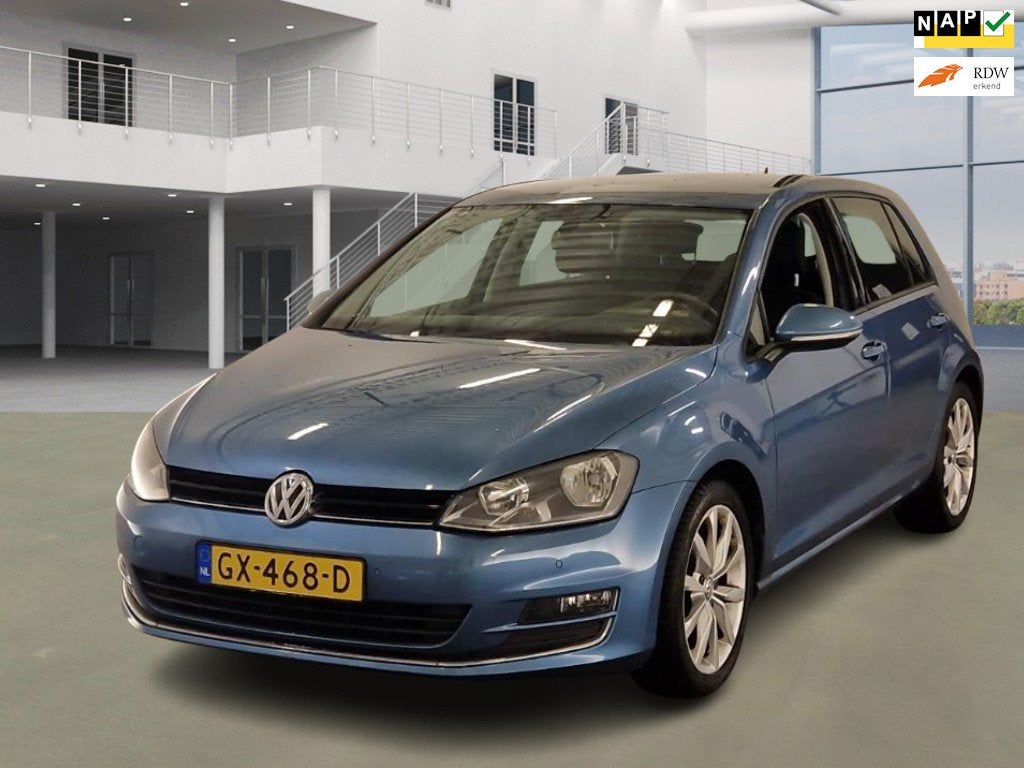 Volkswagen Golf 1.2 TSI Business Edition|HALFLEDER|6BAK|NAVI, Euro 5, Gebruikt, 4 cilinders, Blauw