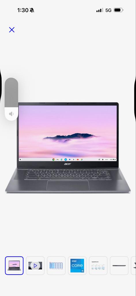 Nieuwe Acer Chromebook Plus 515 - Ongebruikt, 15 inch, 8 GB, Touchscreen, Nieuw