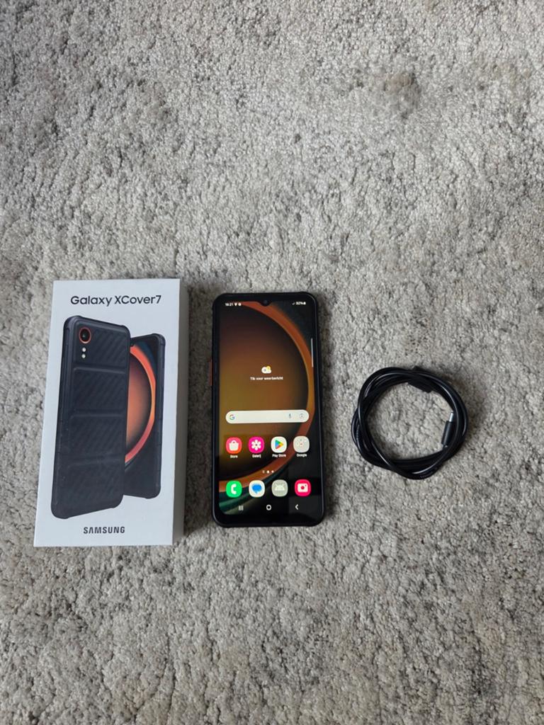 AANGEBODEN SAMSUNG GALAXY XCOVER 7 128GB, Telecommunicatie, Mobiele telefoons | Samsung, Ophalen, Overige modellen, Zwart, Zo goed als nieuw