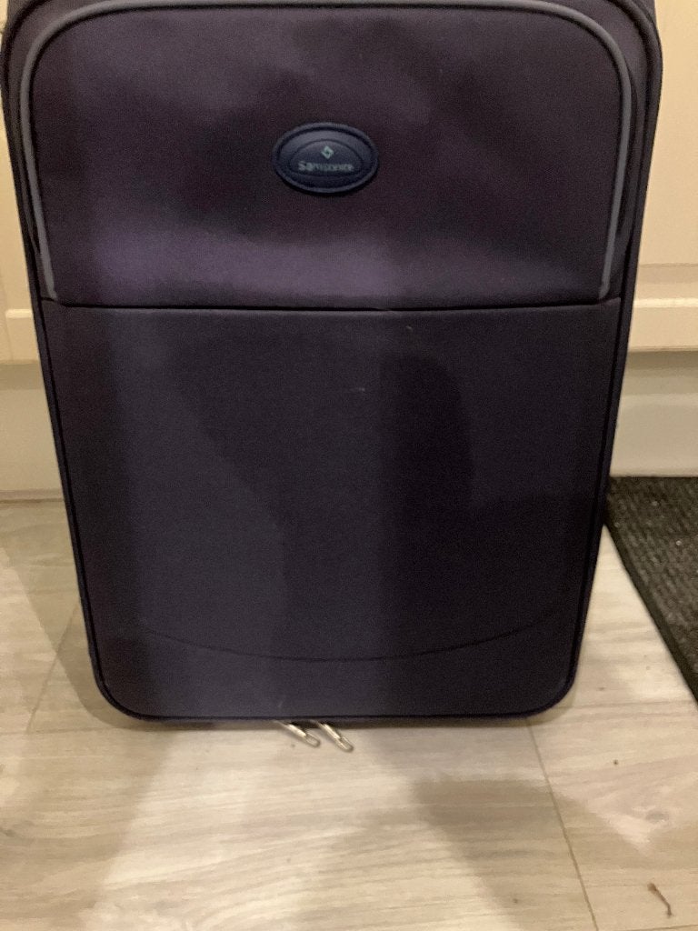 Blauwe Samsonite koffer, Wieltjes, Overige materialen, 50 tot 60 cm, Ophalen of Verzenden
