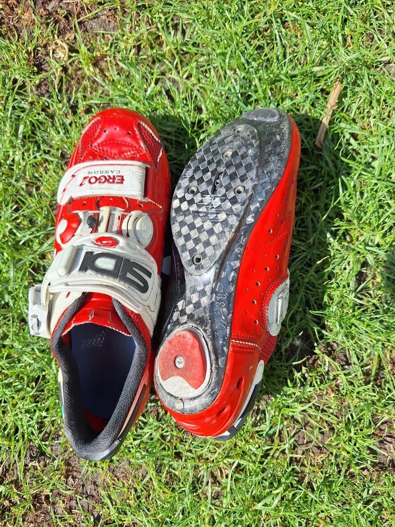 Sidi Ergo 2 Carbon Fietsschoenen - Rood/Wit, Ophalen, Gebruikt, Schoenen
