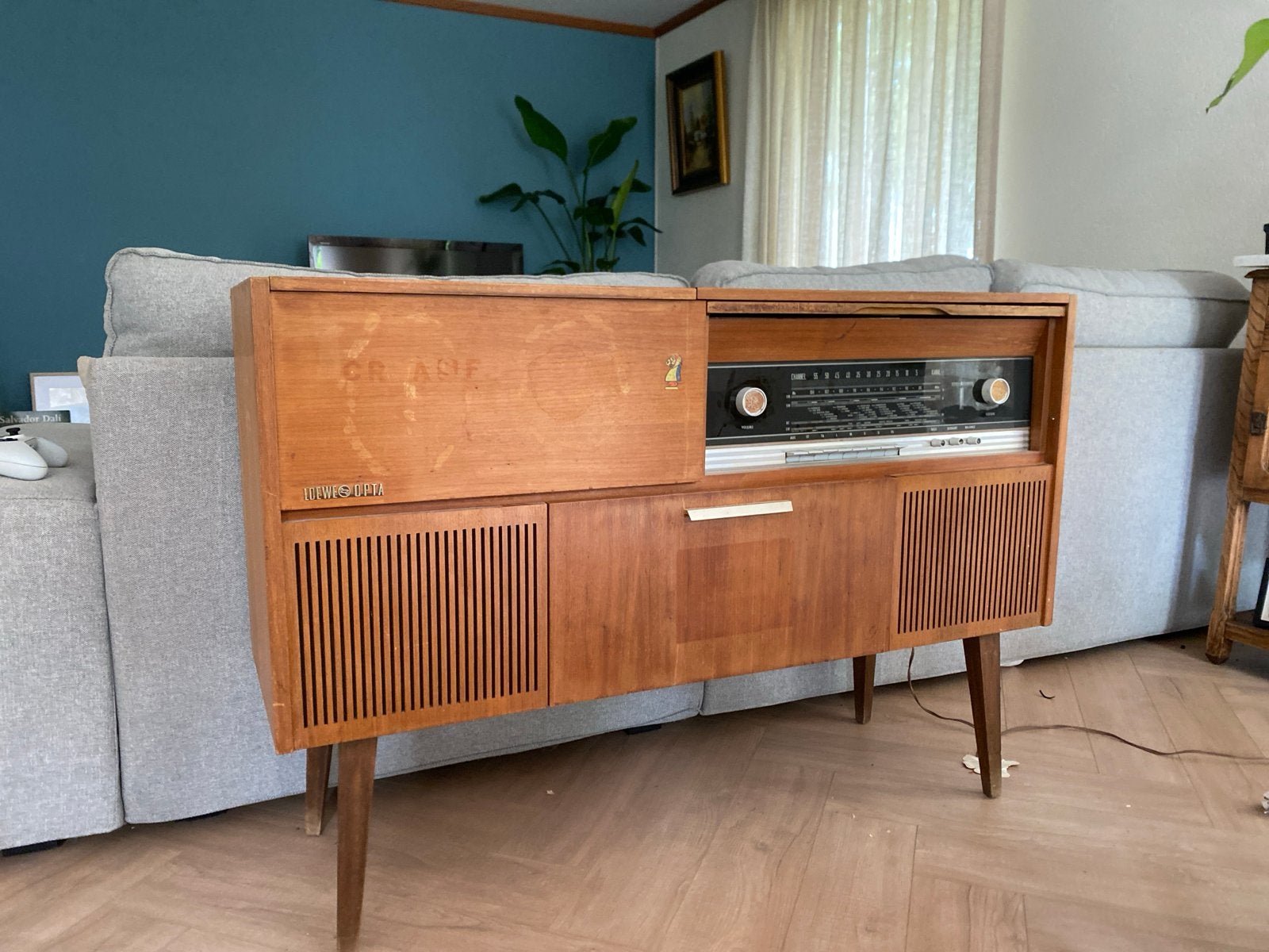 Vintage Loewe Opta Radio Meubel met Platenspeler, Ophalen