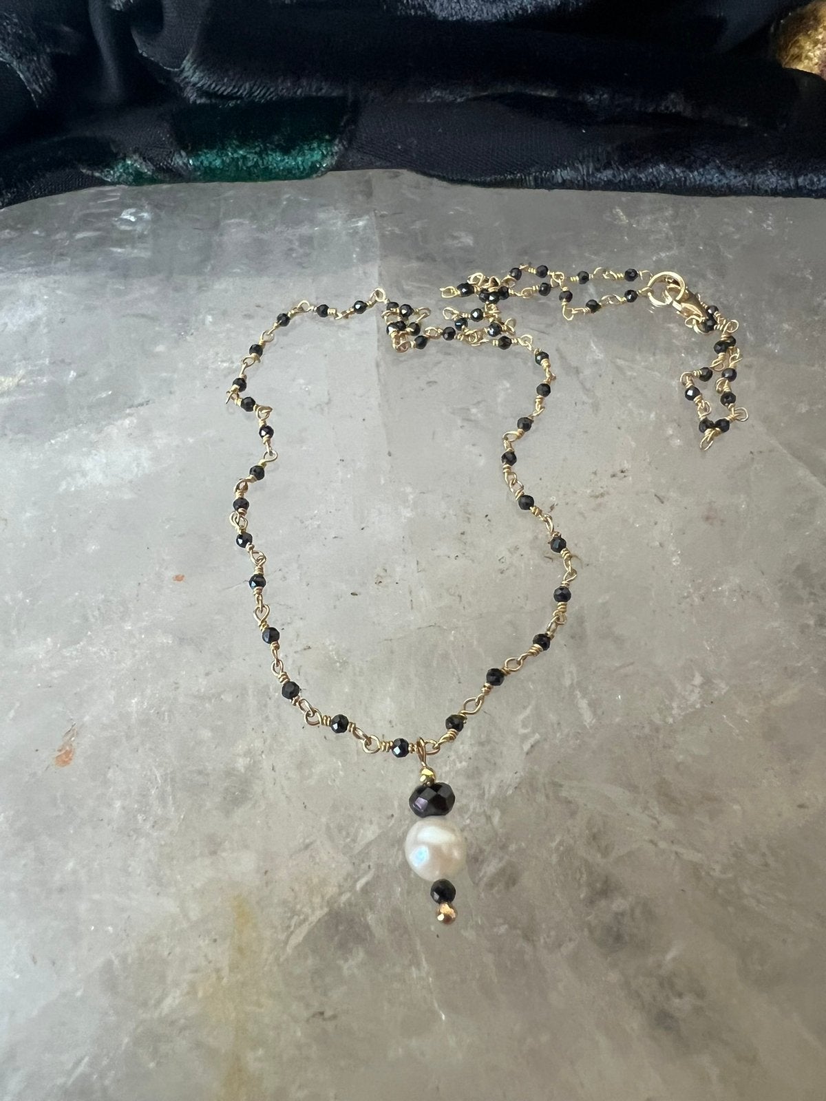 AKOYA zoutwater parel hanger spinel beschermt geluk uniek, Paars, Magnolia11, Nieuw, Ophalen of Verzenden
