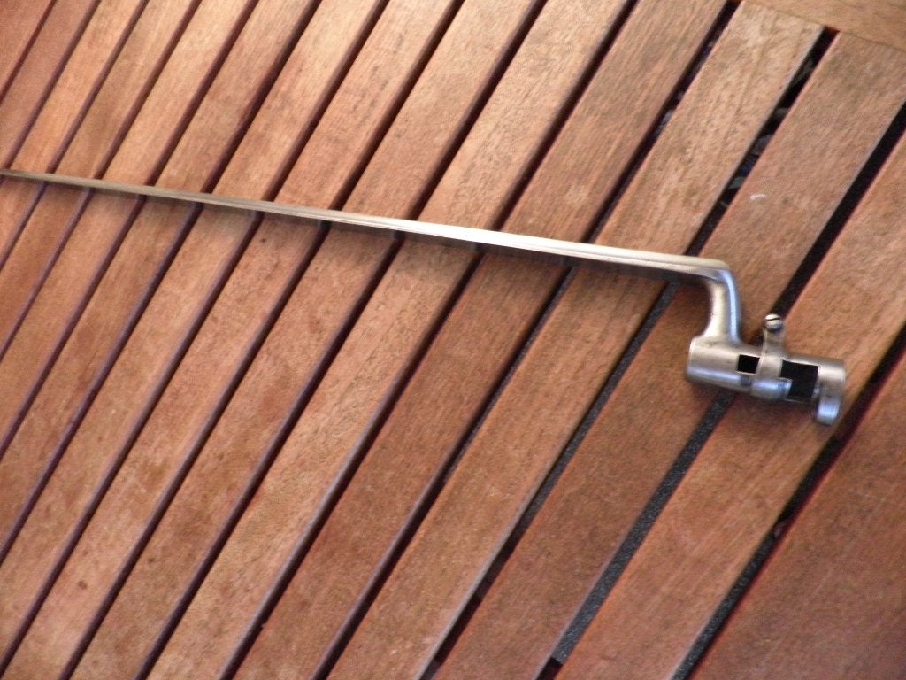 super mooie antieke lange zware bajonet 65,2 cm, Ophalen of Verzenden, Landmacht, Overige gebieden, Mes of Dolk
