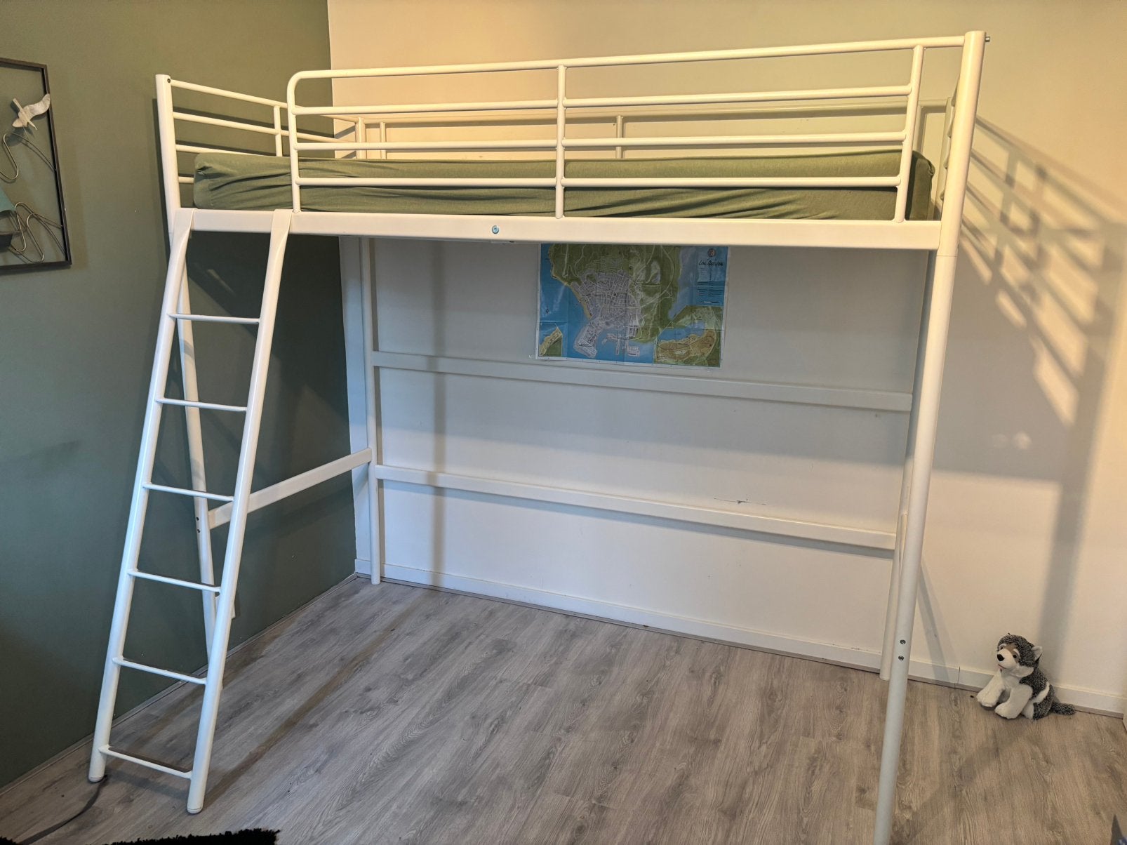 Hoogslaper 1 persoons, Ophalen, Eenpersoons, 210 cm, Zo goed als nieuw