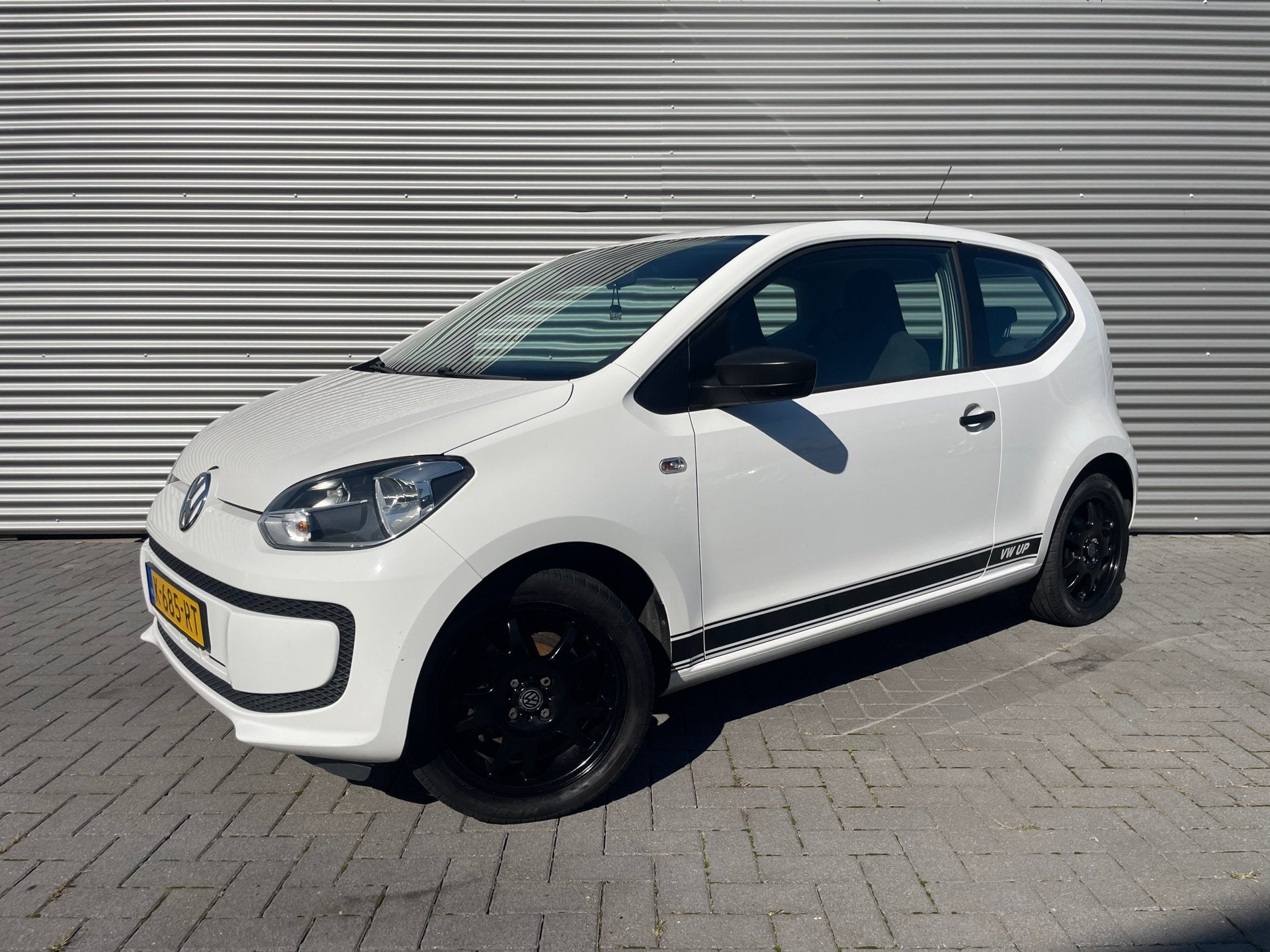 Volkswagen Up! 1.0 high up! Bouwjaar 2015 ( 15 x up op voorr, Auto's, Stof, Gebruikt, Wit, Bedrijf