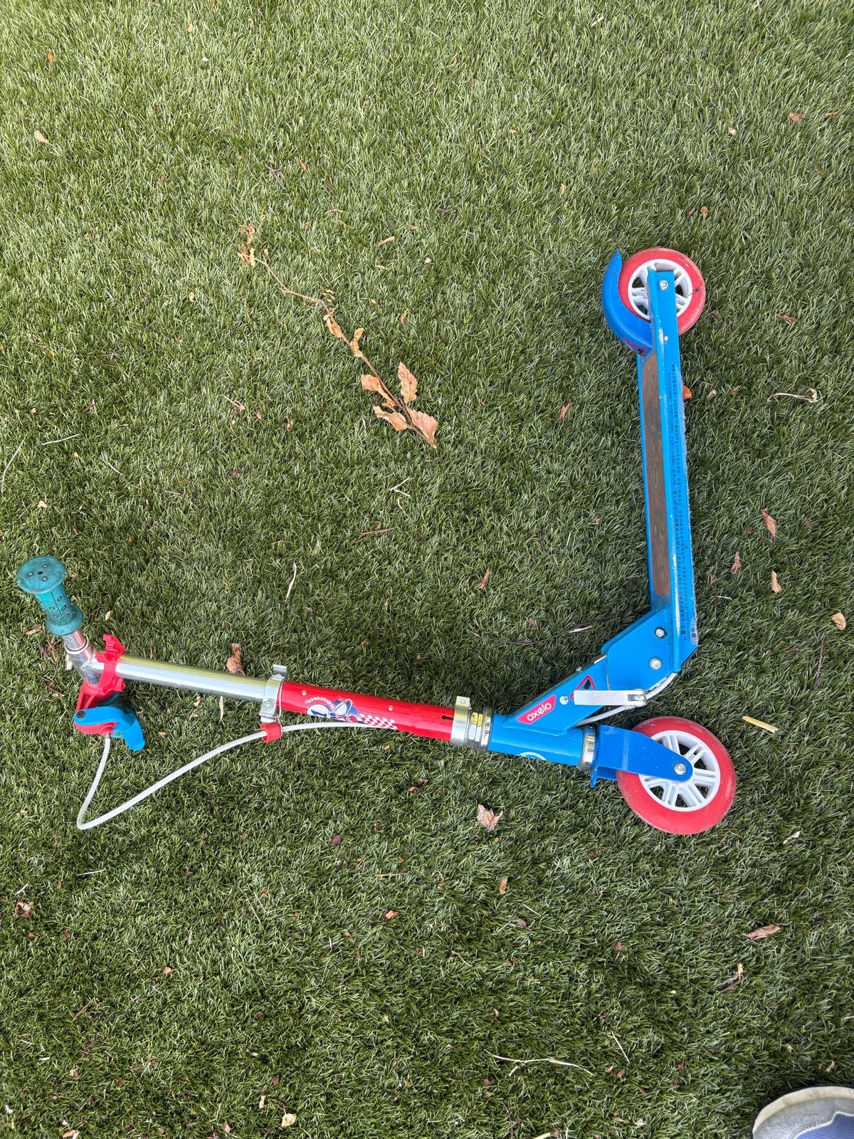 Kinderstep Oxelo, blauw/rood, gebruikt, Ophalen, Gebruikt, Gewone step