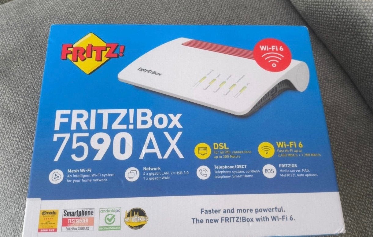 nieuwe Fritzbox 7590 met WiFi 6, Ophalen of Verzenden, Nieuw, Router met modem, AVM FRITZ!Box