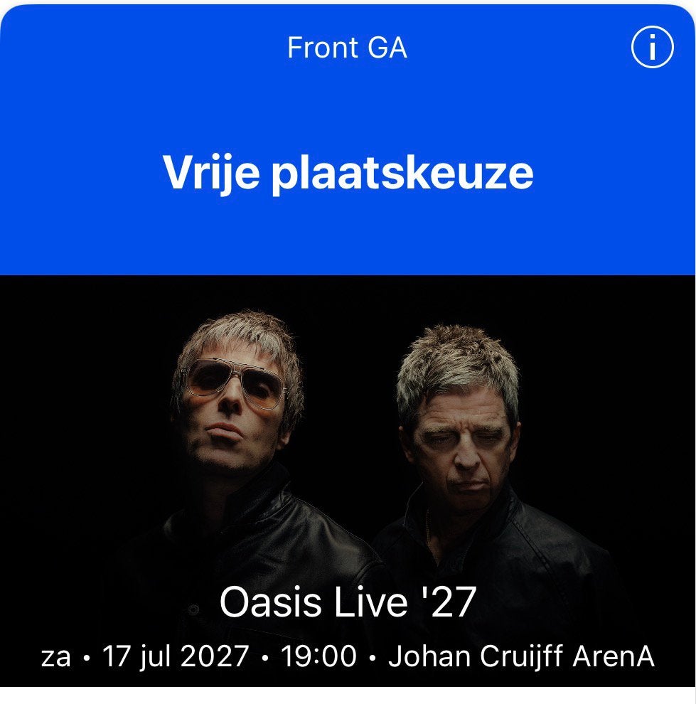 OASIS zaterdag 17 juli 2027, Twee personen, Juli
