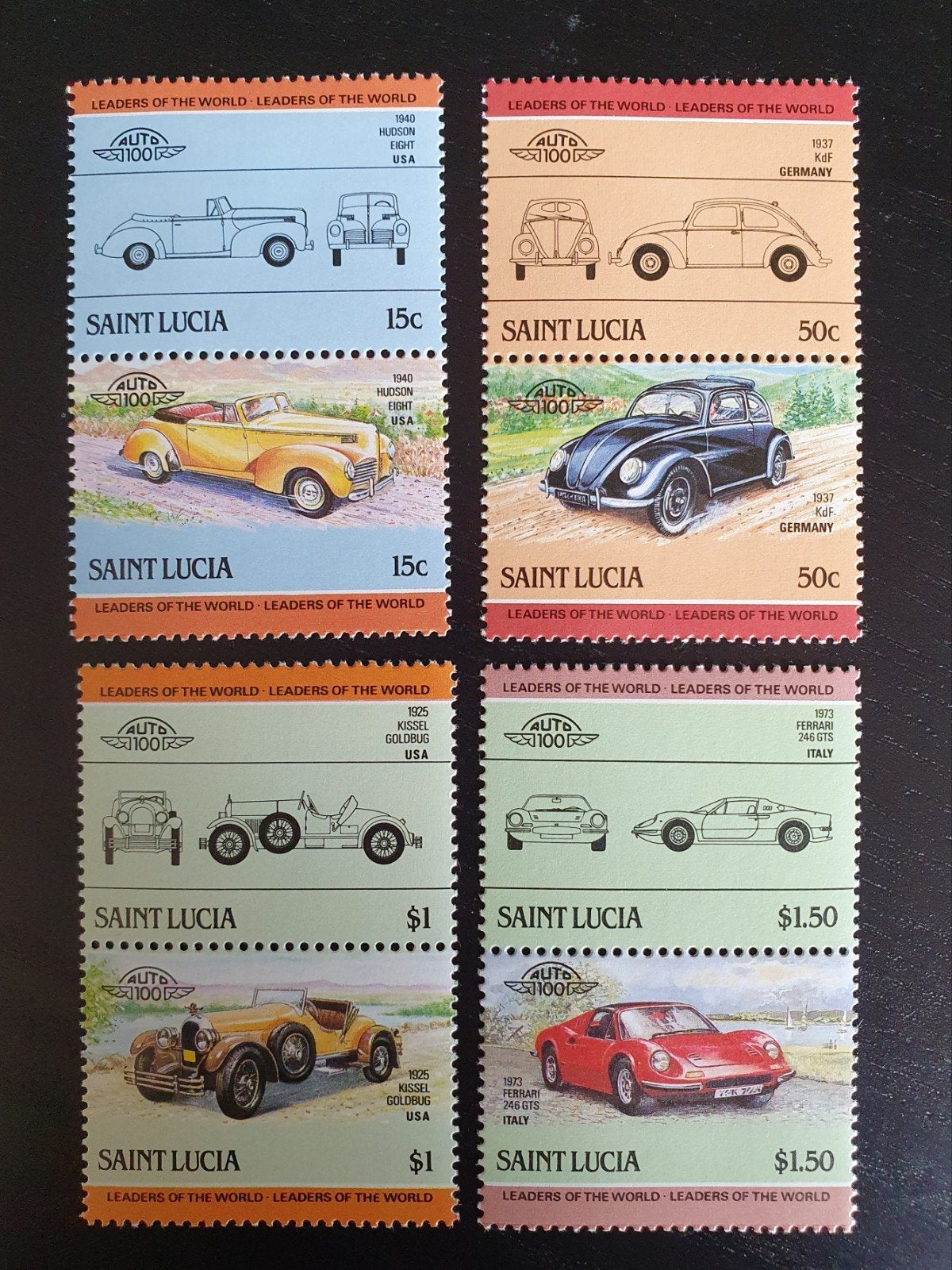 Saint Lucia 1985 Auto Oldtimer Michel 740-747 postfris, Verzenden, Postfris, Auto's