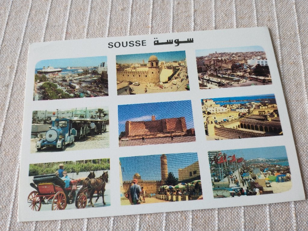 Tunesië, Promenade à Sousse - 9 afbeeldingen, Verzamelen, Ansichtkaarten | Buitenland, Ophalen of Verzenden, 1980 tot heden, Gelopen