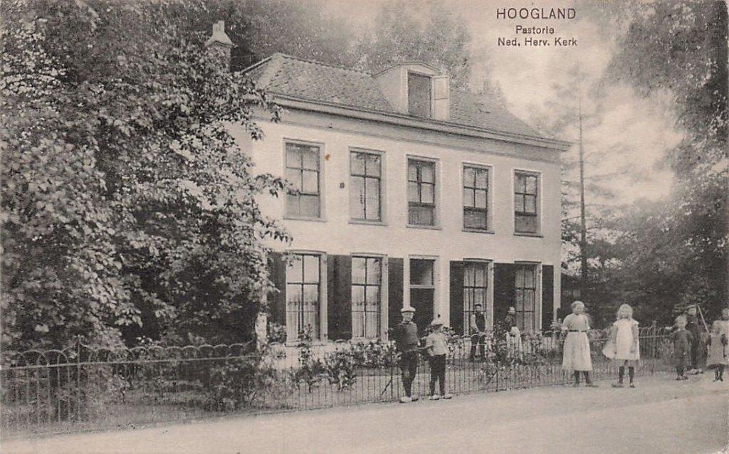 AM215 Hoogland bij Amersfoort Pastorie kerk 1921, Verzenden, 1920 tot 1940, Gelopen, Utrecht