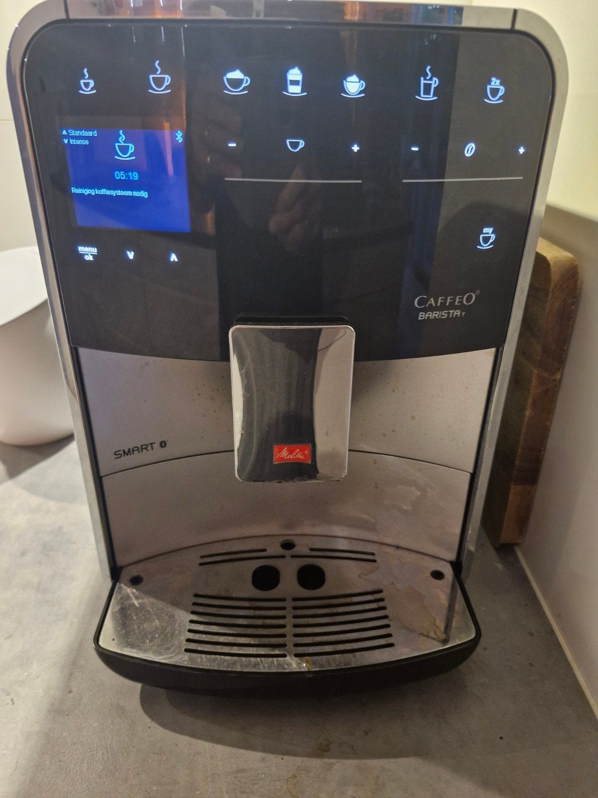 Melitta Caffeo Barista Smart E koffiemachine, Gebruikt, 10 kopjes of meer, Koffiemachine, Afneembaar waterreservoir