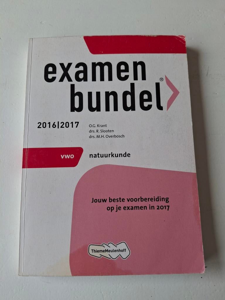 Examenbundel 2016/2017 Natuurkunde VWO, Ophalen of Verzenden, Beta