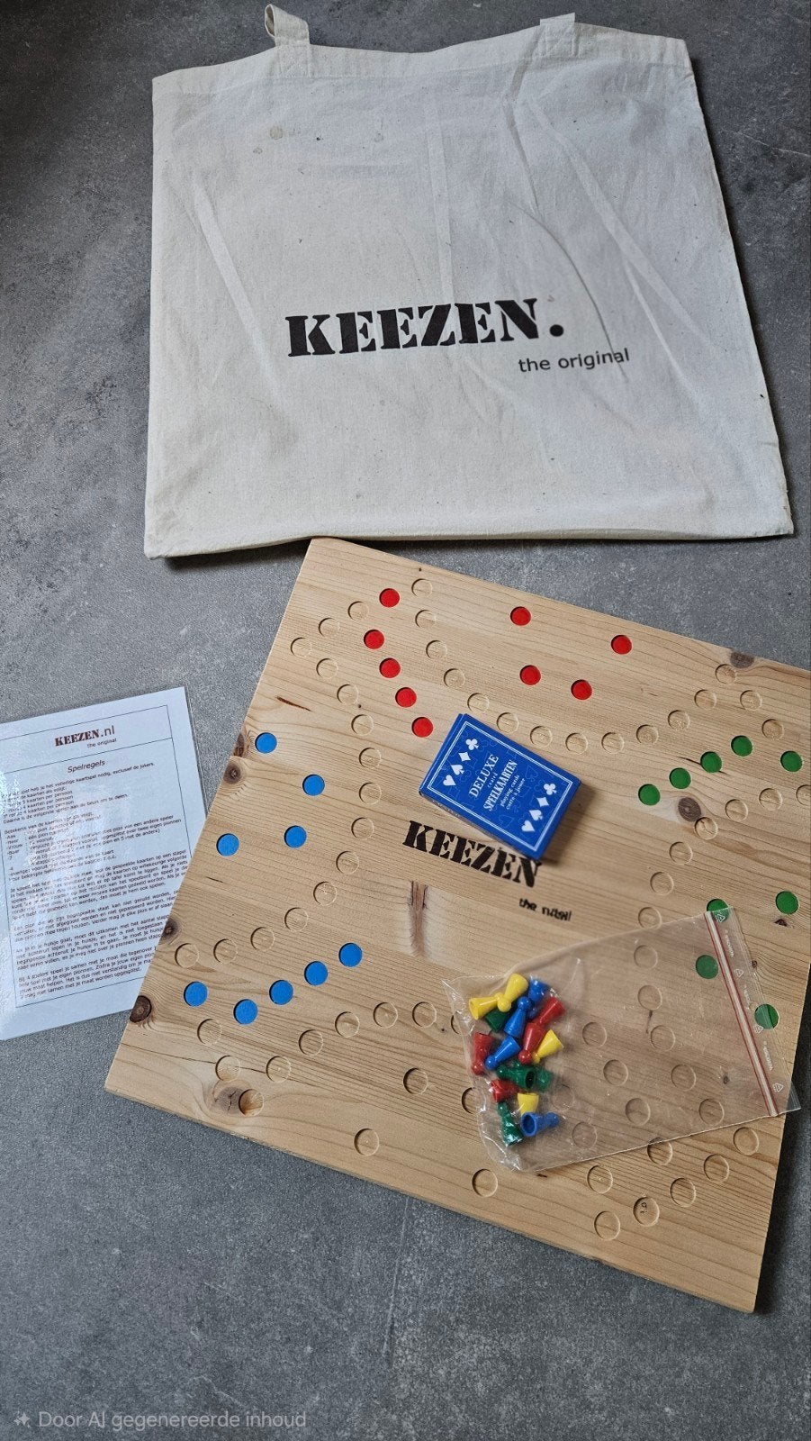 Keezen Bordspel - Het originele spel met houten bord, Vijf spelers of meer, Ophalen of Verzenden, Zo goed als nieuw, Keezen.nl