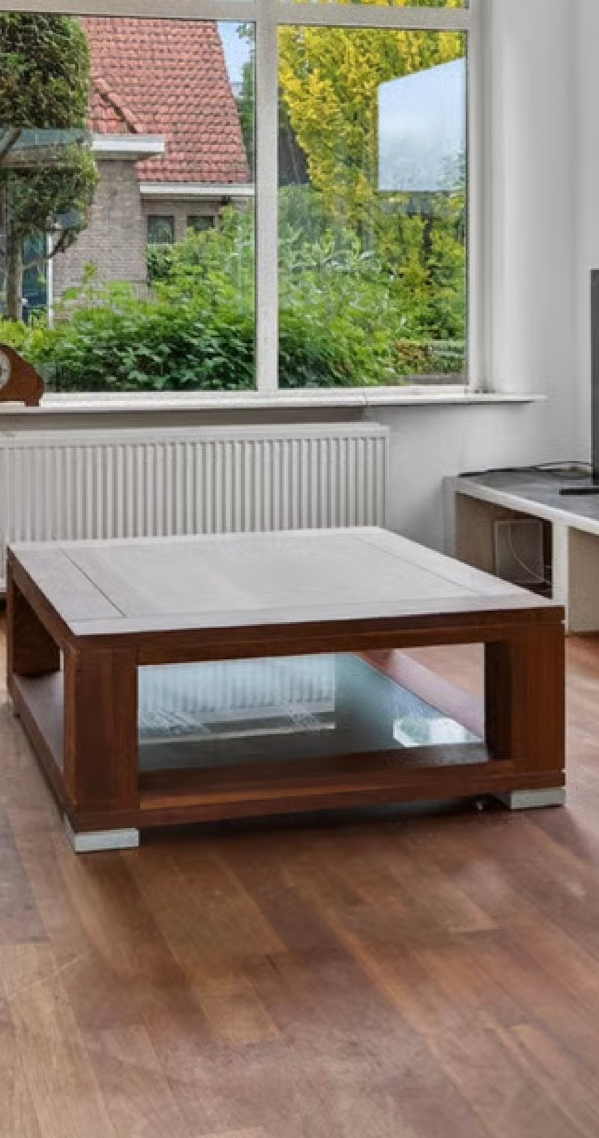 Salontafel, Huis en Inrichting, Tafels | Salontafels, Ophalen, Gebruikt, 100 tot 150 cm, Vierkant