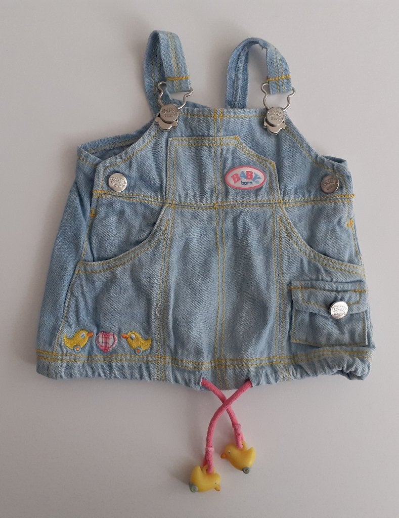 denim jurkje baby born zapf creation poppenkleertjes, Ophalen of Verzenden, Zo goed als nieuw, Babypop