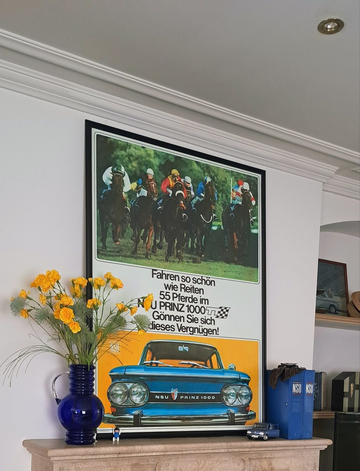NSU Prinz 1000 TT reclameposter 1965 - 85x120cm - A0, Rechthoekig Staand, Deurposter of groter, Nieuw, Ophalen of Verzenden