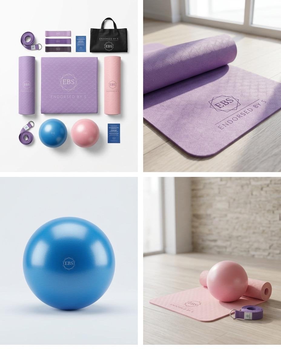 EBS Yoga Mat & Accessoires Set - Nieuwstaat, Ophalen of Verzenden, Zo goed als nieuw, Armen, Fitnessmat