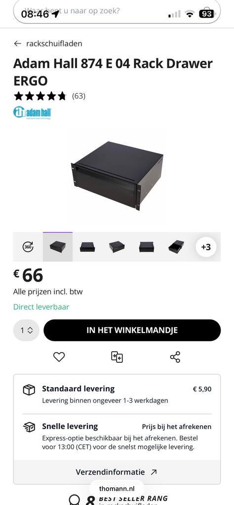 4u racklade nieuw in doos, Ophalen, Zo goed als nieuw, Audio