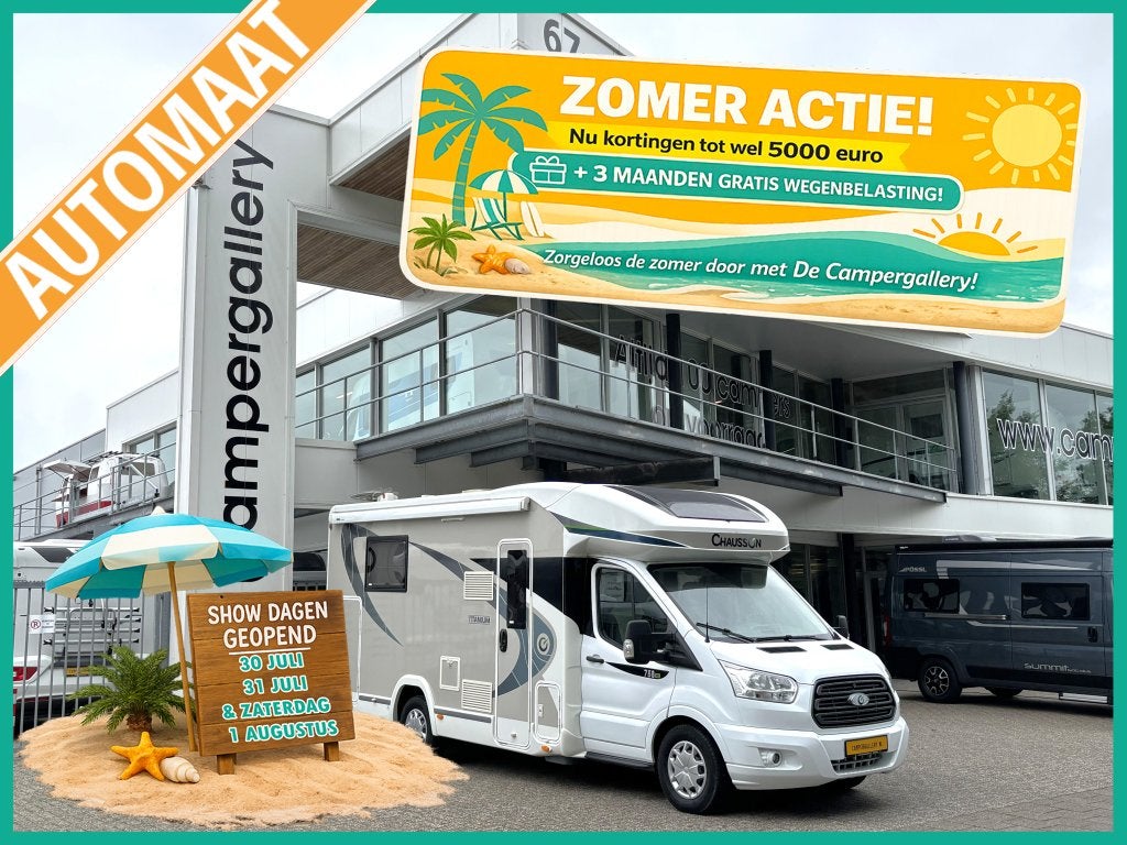 Chausson Titanium 758 EB AUTOMAAT QUEENSBED + HEFBED 170PK!, Automaat, Ford, 7 tot 8 meter, Diesel