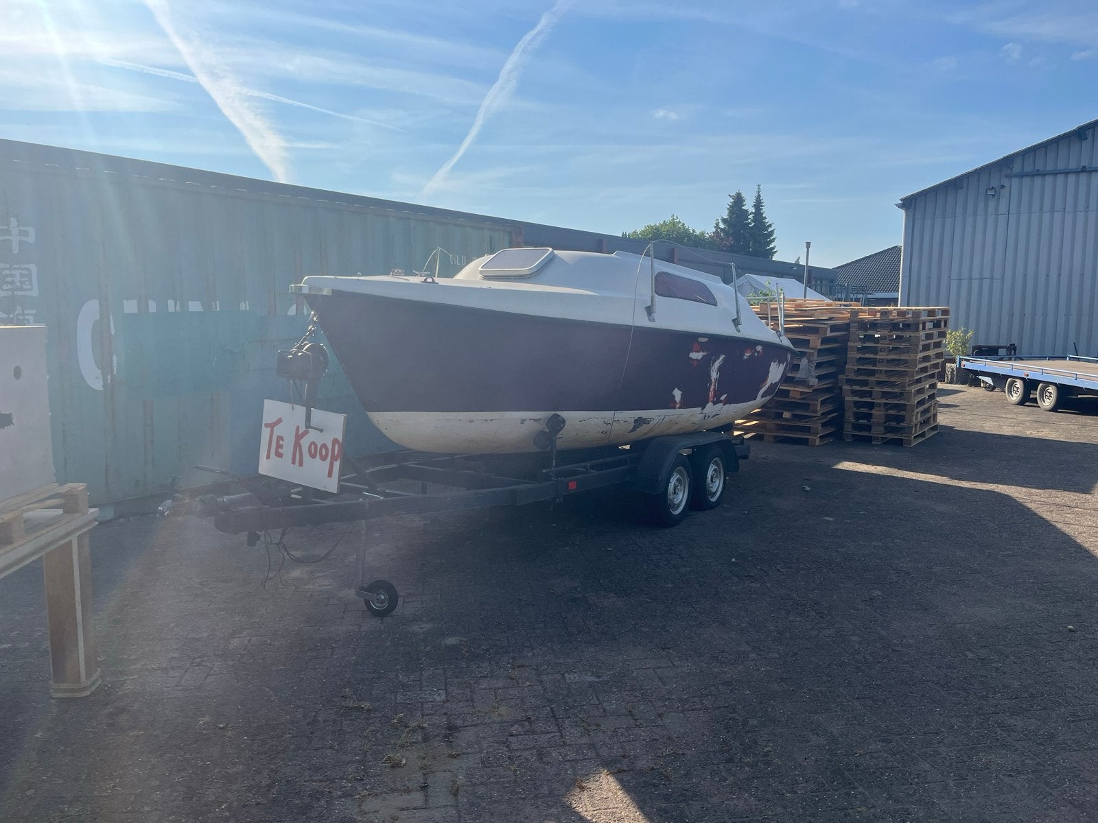 Zeilboot met trailer - Opknapper, Ophalen, Gebruikt, Polyester, Kleine kruiser