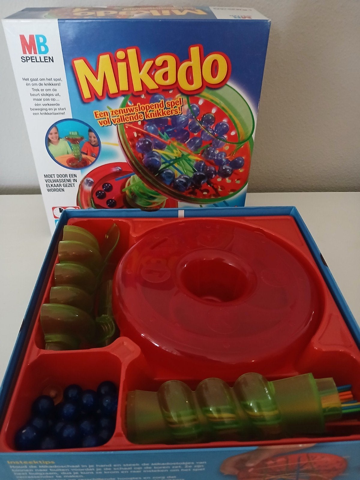 Spel Mikado met vallende knikkers, Ophalen of Verzenden, Zo goed als nieuw