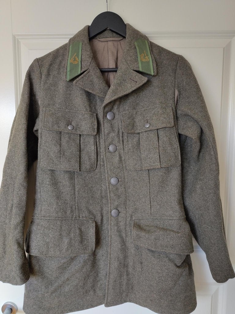 Vintage 1941 Zweeds Leger M1939 Wollen jas | Maat 88 | WW2, Ophalen of Verzenden, Landmacht, Overige gebieden, Kleding of Schoenen