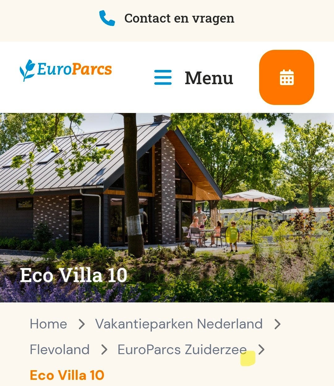 10-p. Eco Villa EuroParcs Zuiderzee 11 tm 13 sept. nu €700!, Vakantie