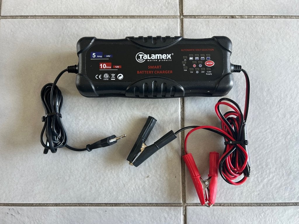 ZGAN ! Talamex Smart accu oplader 10A voor o,a fluistermotor, Ophalen of Verzenden, Zo goed als nieuw, Motor en Techniek
