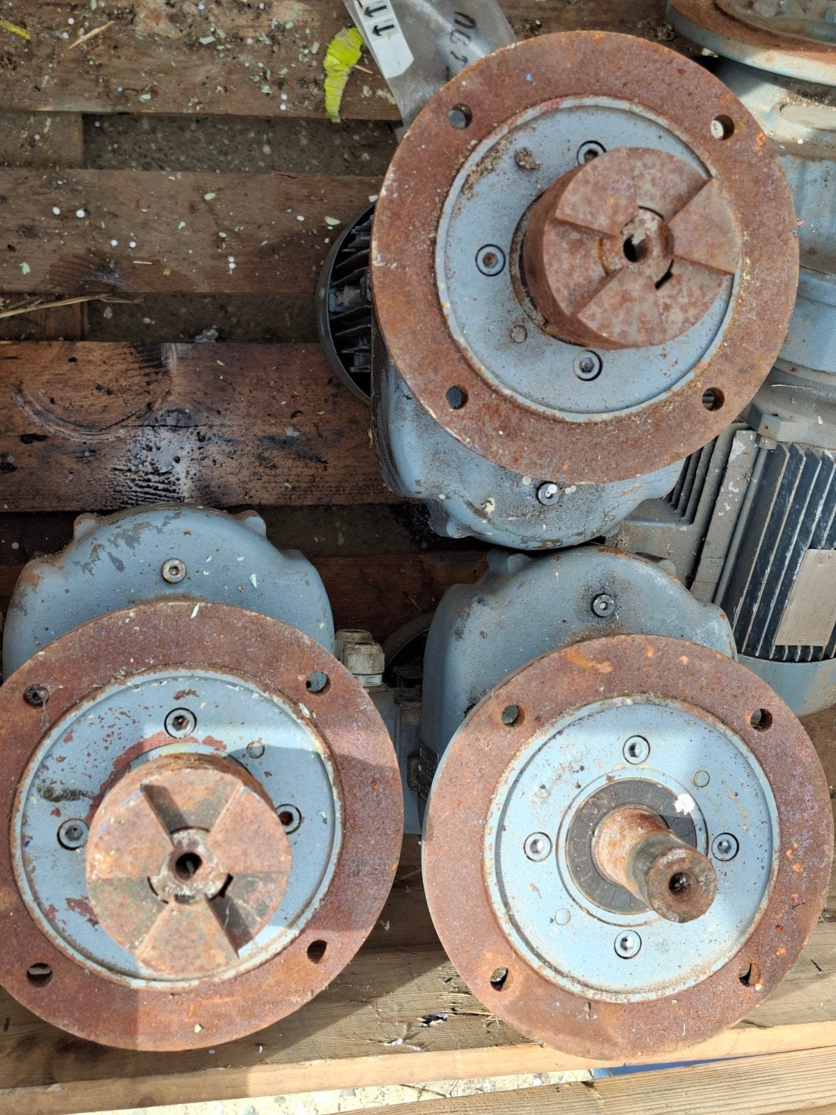 4 elektromotoren met vertraging 230/400V. 2,2kw, Ophalen, Gebruikt, Elektromotor, 1400 tot 1800 rpm