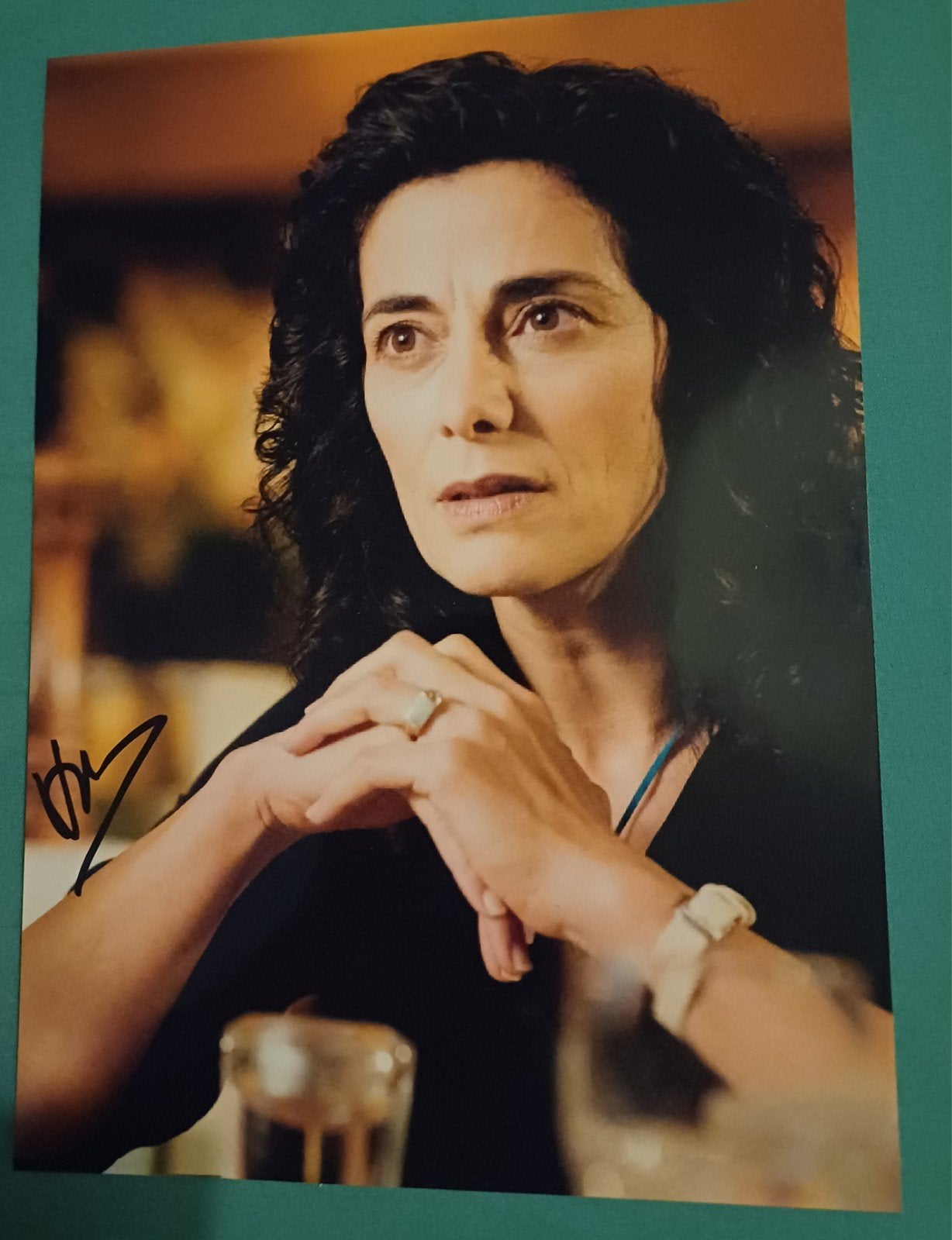 Hiam Abbass handtekening gesigneerde foto 30x20cm, Ophalen of Verzenden, Zo goed als nieuw, Foto of Kaart