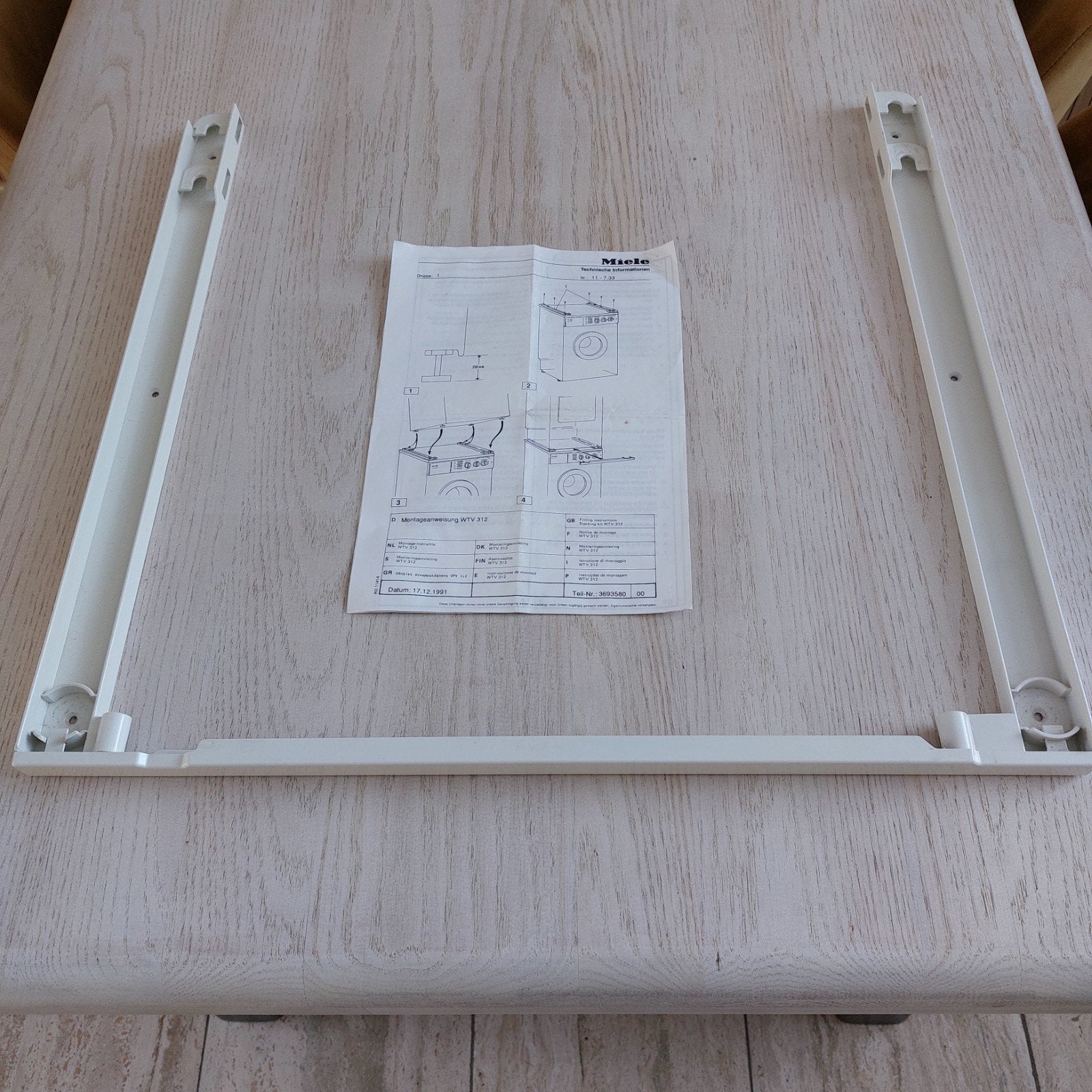 Miele WTV 312 Stapelkit voor wasmachine en droger, Witgoed en Apparatuur, Ophalen, Gebruikt